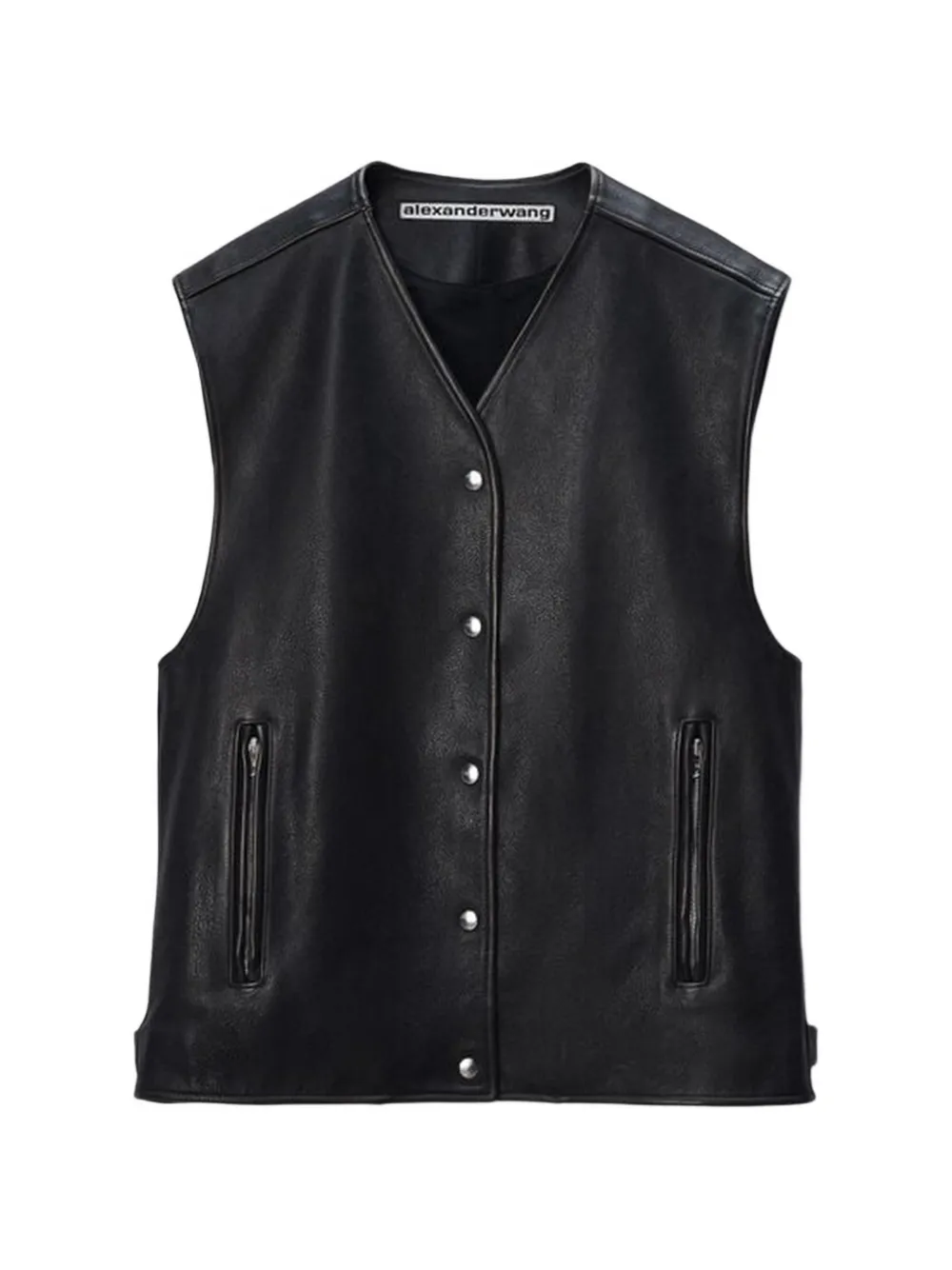 Alexander Wang boxy press-stud vest - Black