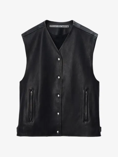 Alexander Wang boxy press-stud vest