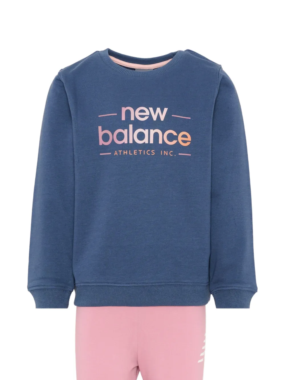 New Balance Kids Trainingspak met ronde hals en logodetail Roze