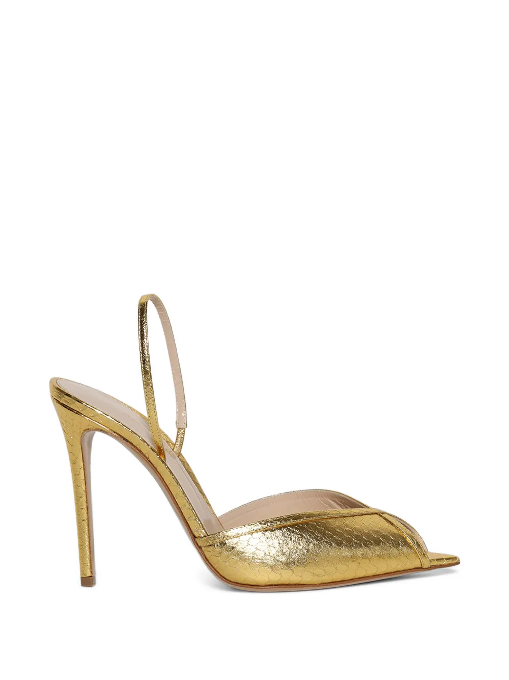 Andrea Wazen Katy slingback sandalen Goud