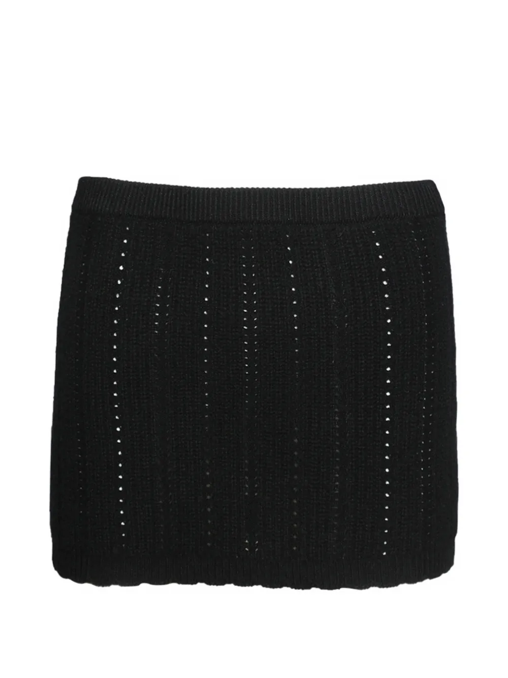 FRAME The Getaway open-knit mini skirt - Schwarz