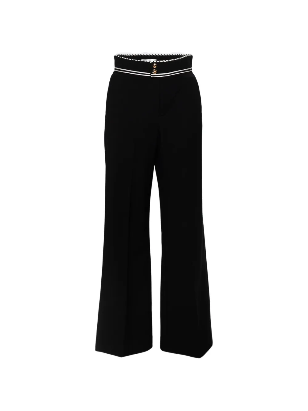 FRAME Prim stripe detail trousers - Schwarz