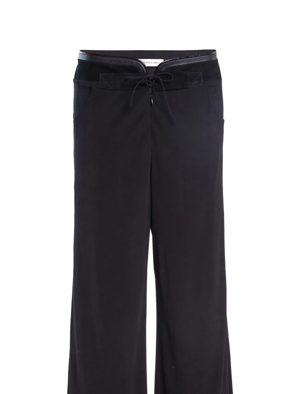  Christopher Esber Leather Belted Trousers - Black 