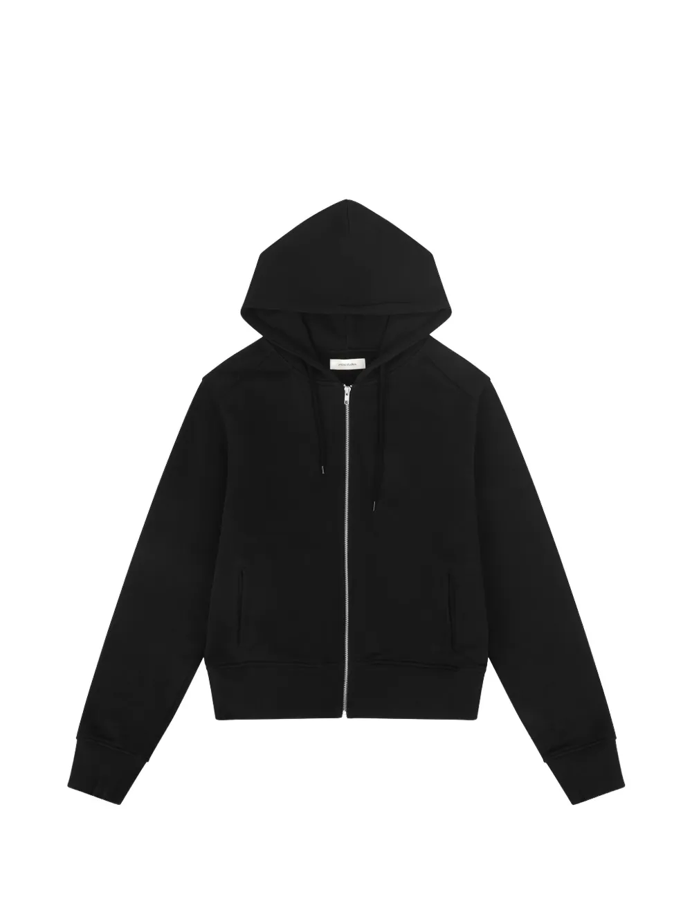 ENTIRE STUDIOS slim zip-up hooded sweater - Nero