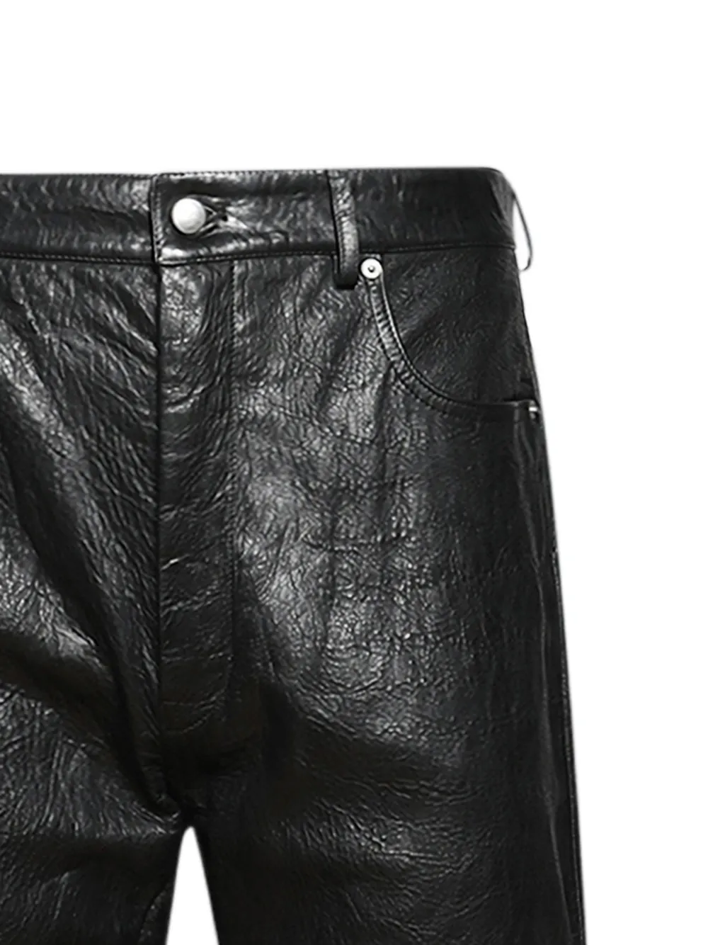 Rick Owens Geth leren jeans Zwart