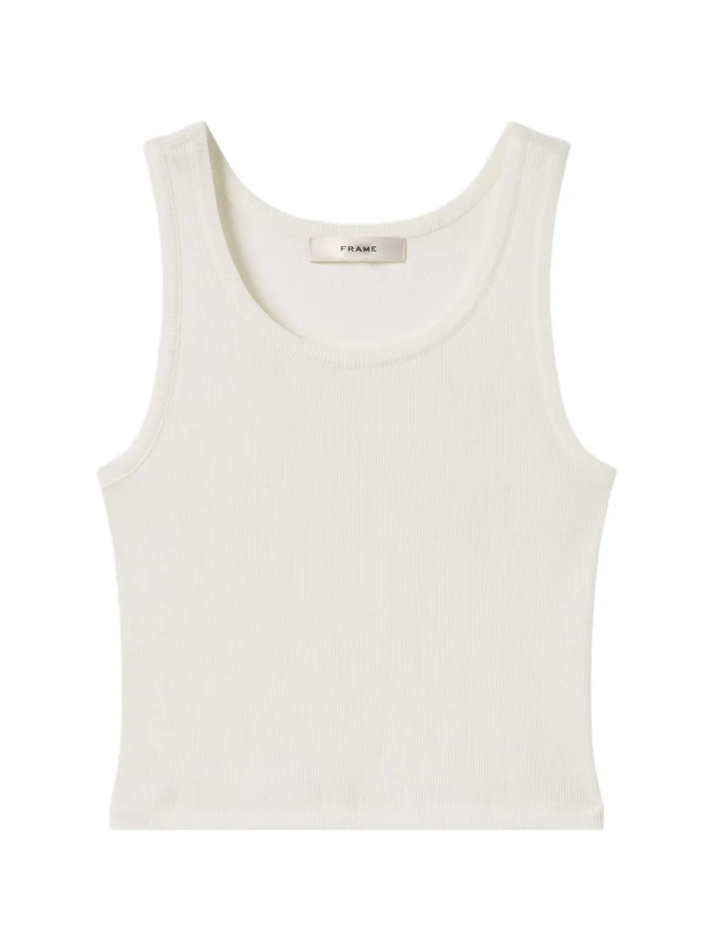 Frame Ribbed Tank In White