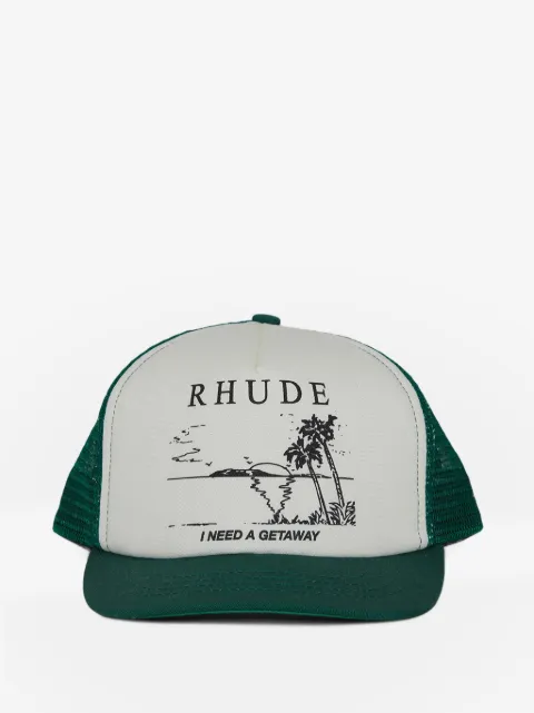 RHUDE printed trucker hat