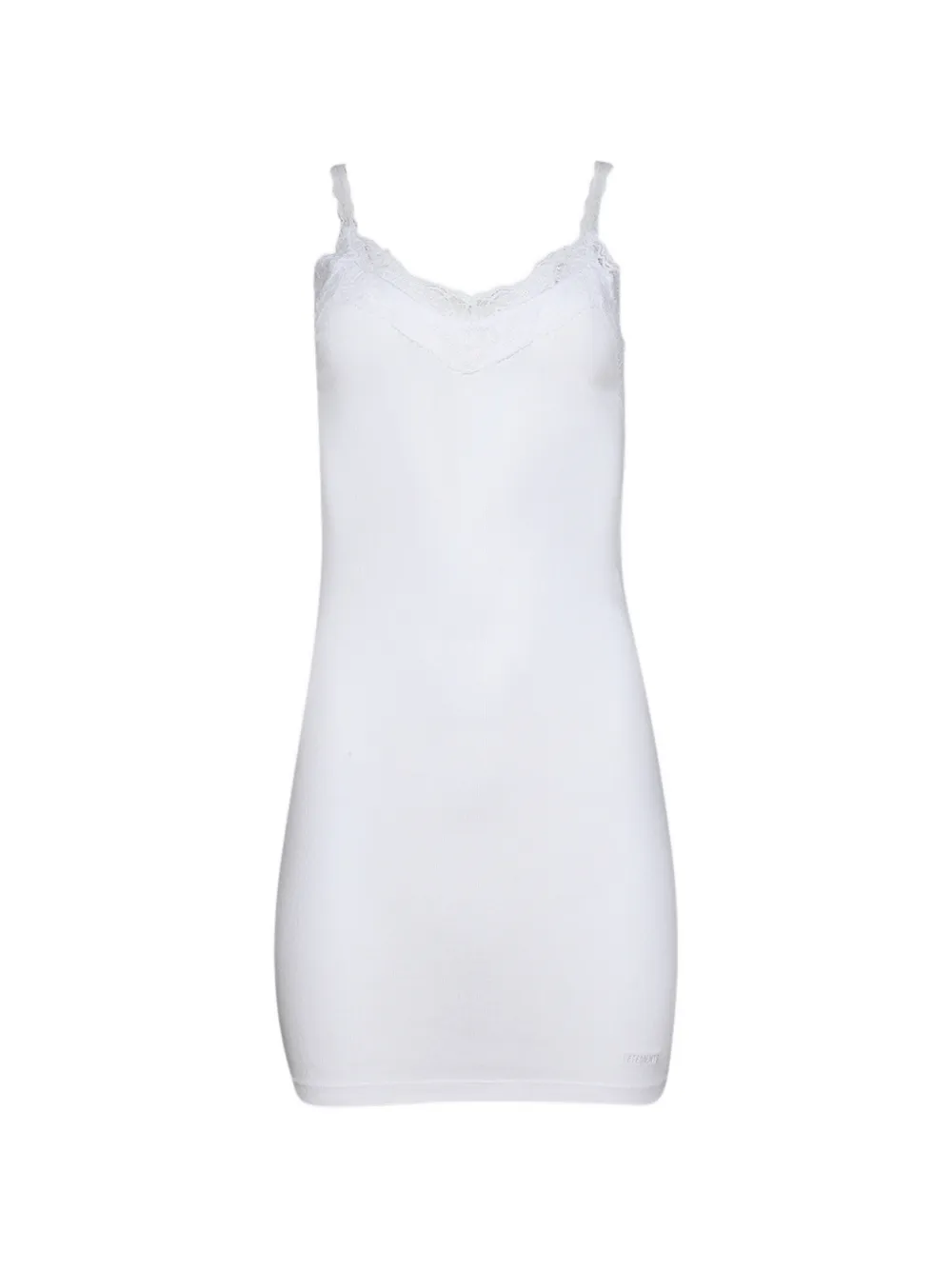 Vetements Lace-trim Mini Dress In White