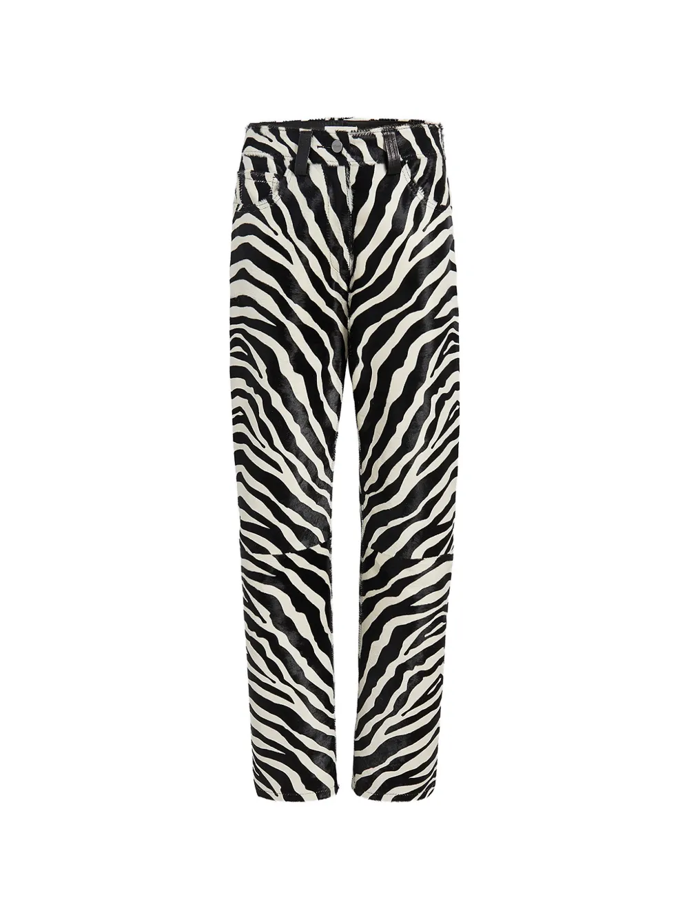 Khaite Callum Zebra Print Trousers In White