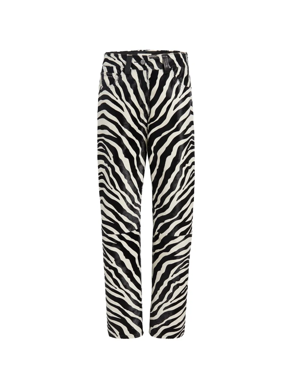 KHAITE Callum broek met zebraprint Wit