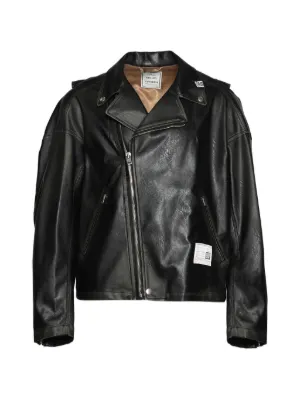 MM6 Maison Margiela ライダースジャケット | ブラック | FARFETCH JP