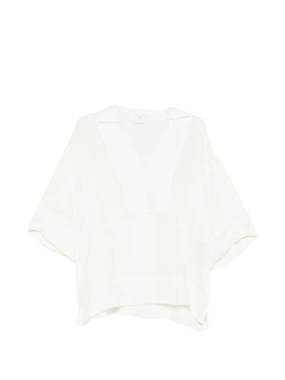Eleventy V-neck Blouse In White