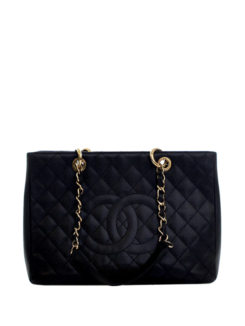 CHANEL Pre-Owned 2013-2014 Caviar Grand Shopping tote bag - Nero
