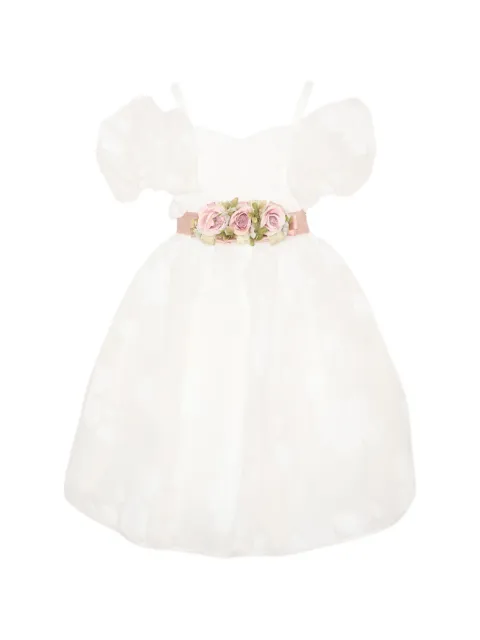 Colorichiari floral-detail belted dress