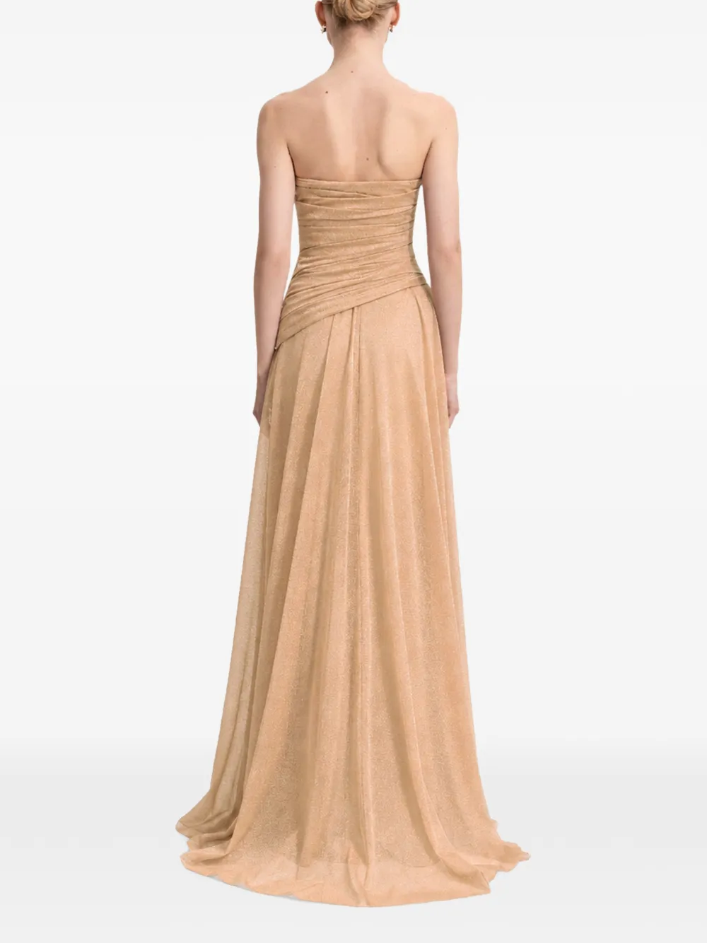 Gemy Maalouf Strapless mini-jurk Beige