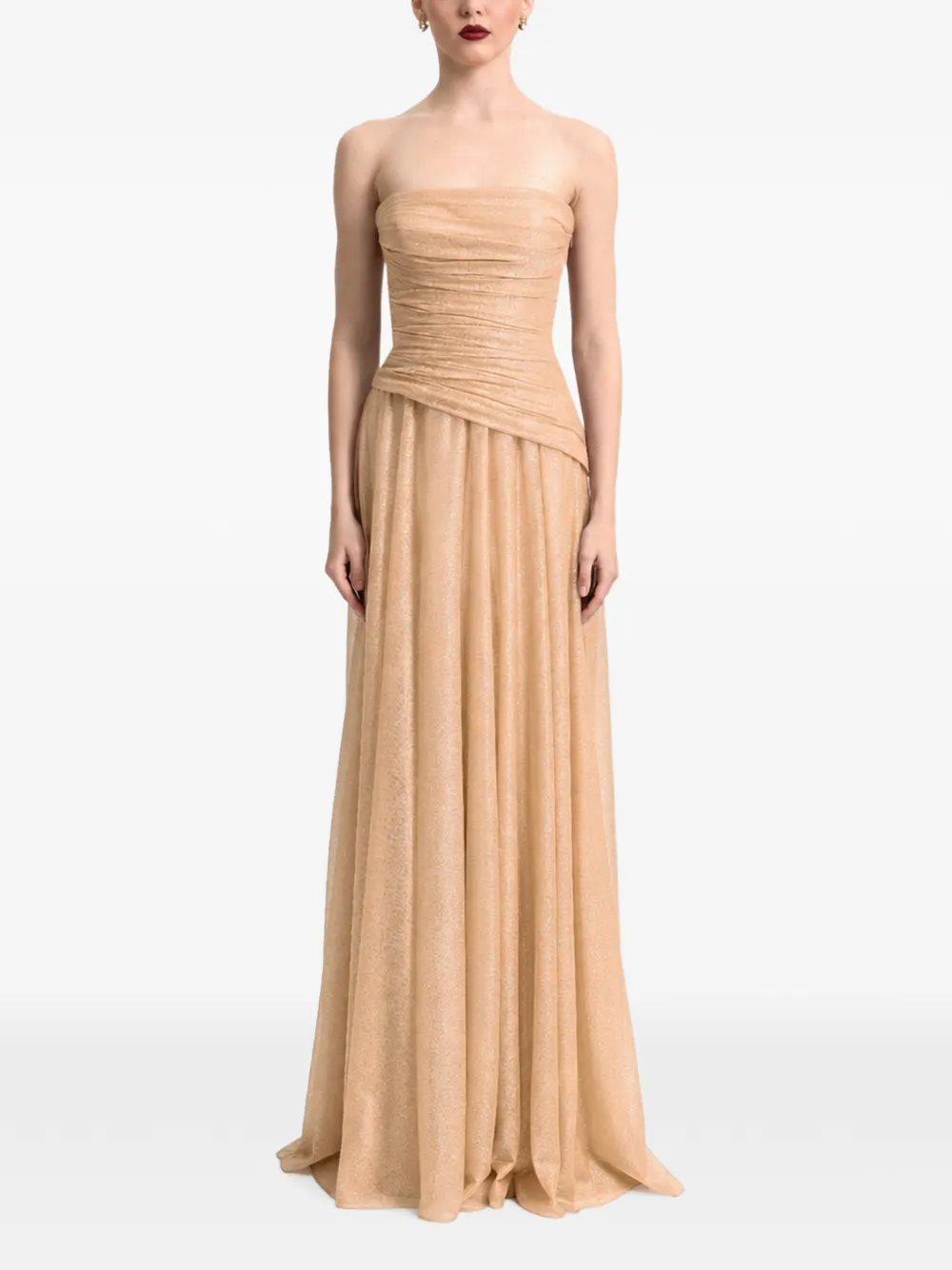 Gemy Maalouf Strapless mini-jurk Beige