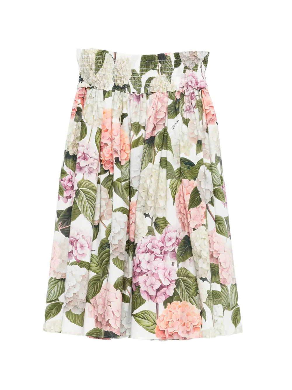 Dolce & Gabbana Kids Popeline rok met bloemenprint Wit