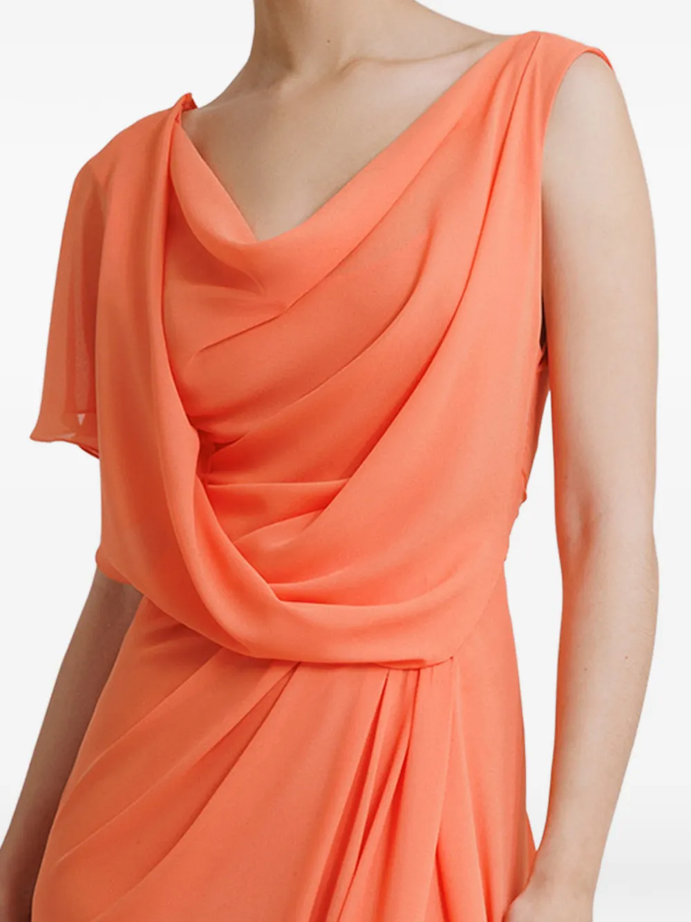 Gemy Maalouf Maxi-jurk met V-rug Oranje