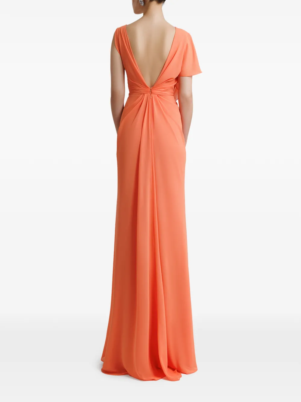 Gemy Maalouf Maxi-jurk met V-rug Oranje