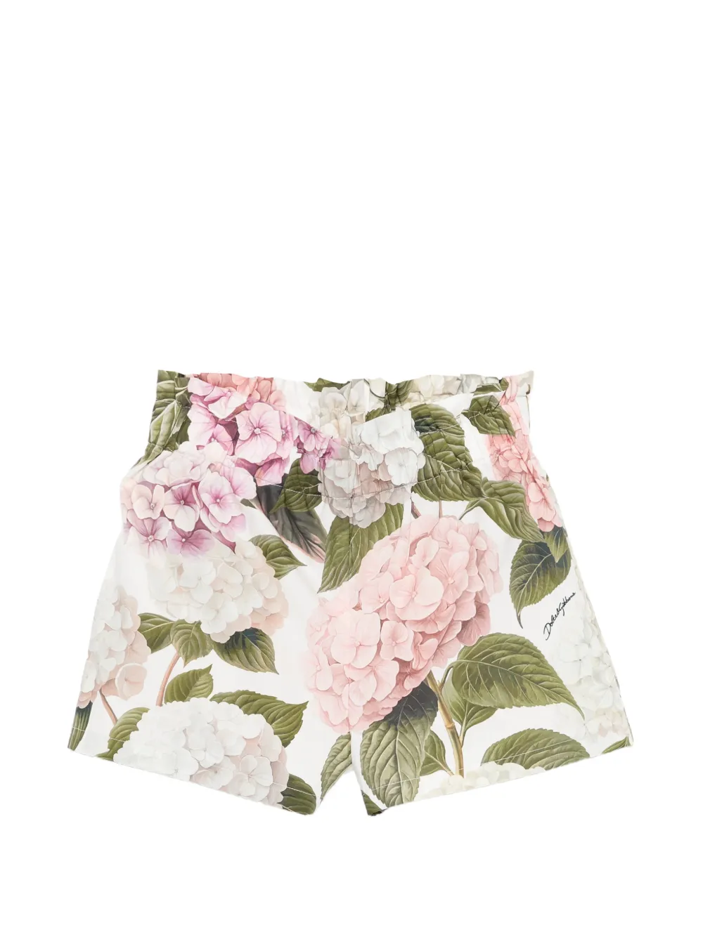 Dolce & Gabbana Kids floral cotton shorts - Bianco