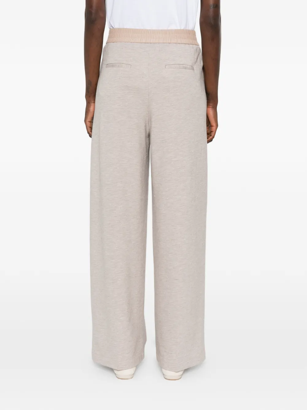 Peserico Trainingsbroek met elastische taille Bruin