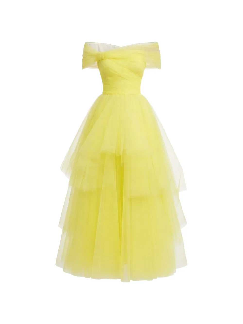 Gemy Maalouf asymmetrical tulle maxi dress