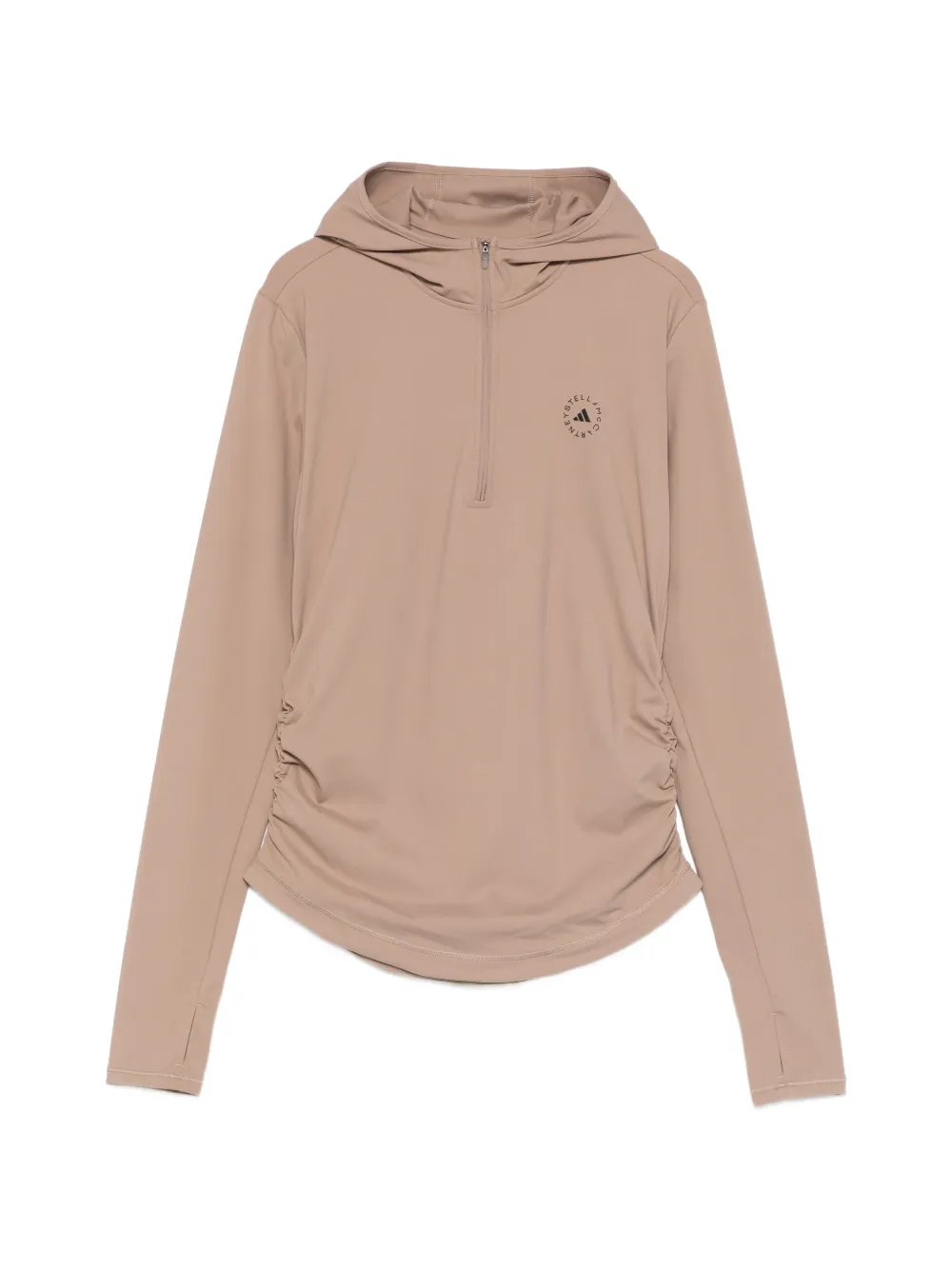 adidas by Stella McCartney hooded ruched hoodie - Toni neutri