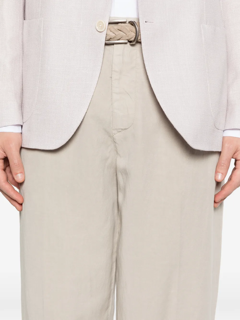 DONDUP Maison Soft straight broek Beige