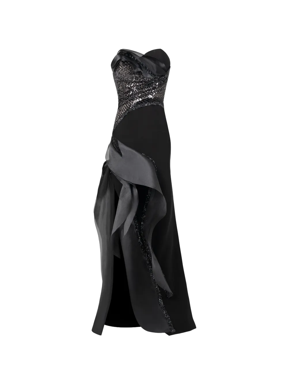 Gaby Charbachy sequin-embellished strapless gown