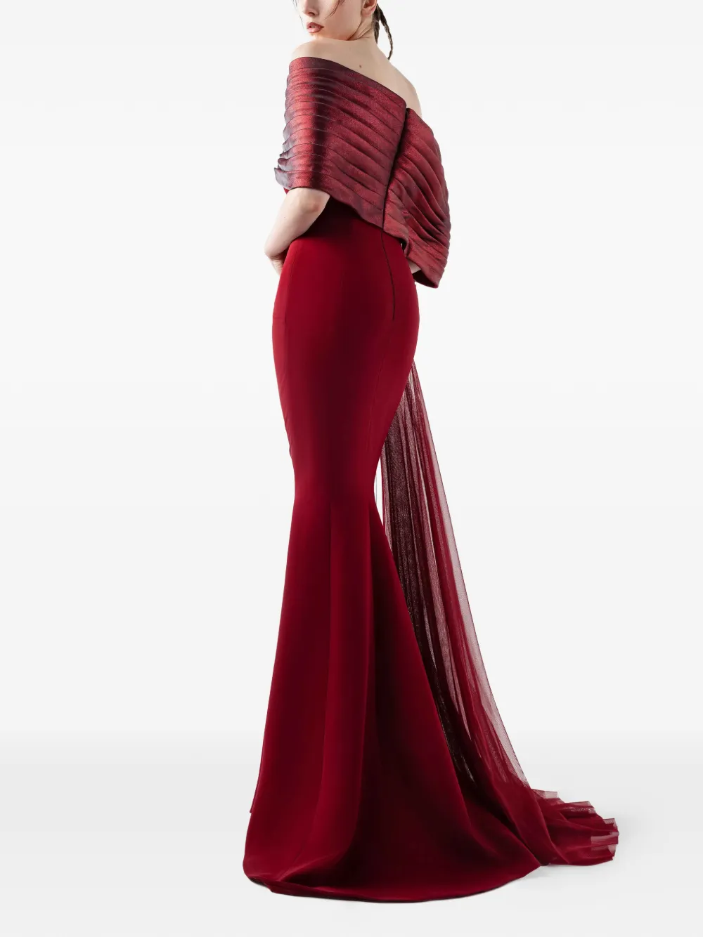Floral Off-The-Shoulder Gown