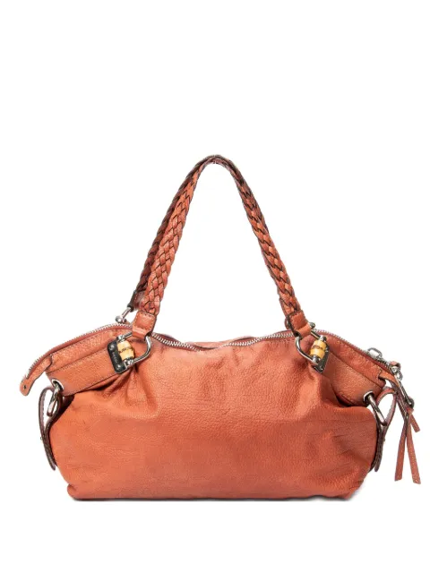 Gucci Pre-Owned Boston braided handle leather tote bag