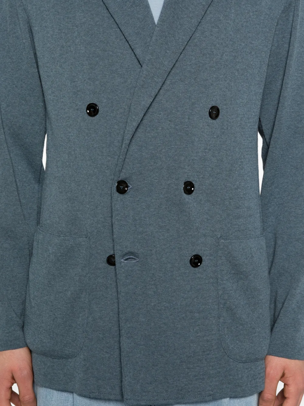 Lardini Blazer met dubbele rij knopen en zak Blauw