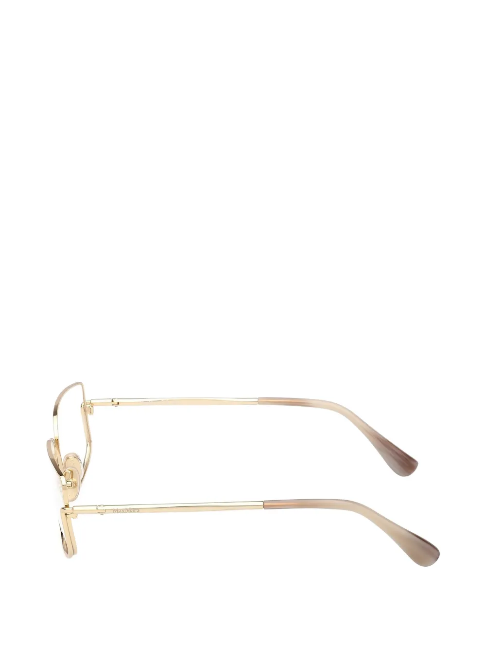  Max Mara Eyewear Gafas Con Montura Rectangular - Dorado 