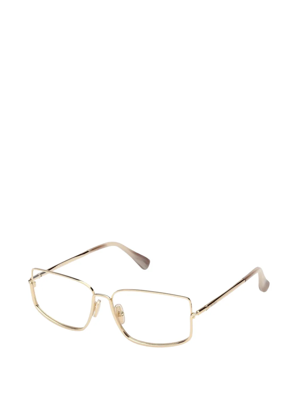  Max Mara Eyewear Gafas Con Montura Rectangular - Dorado 