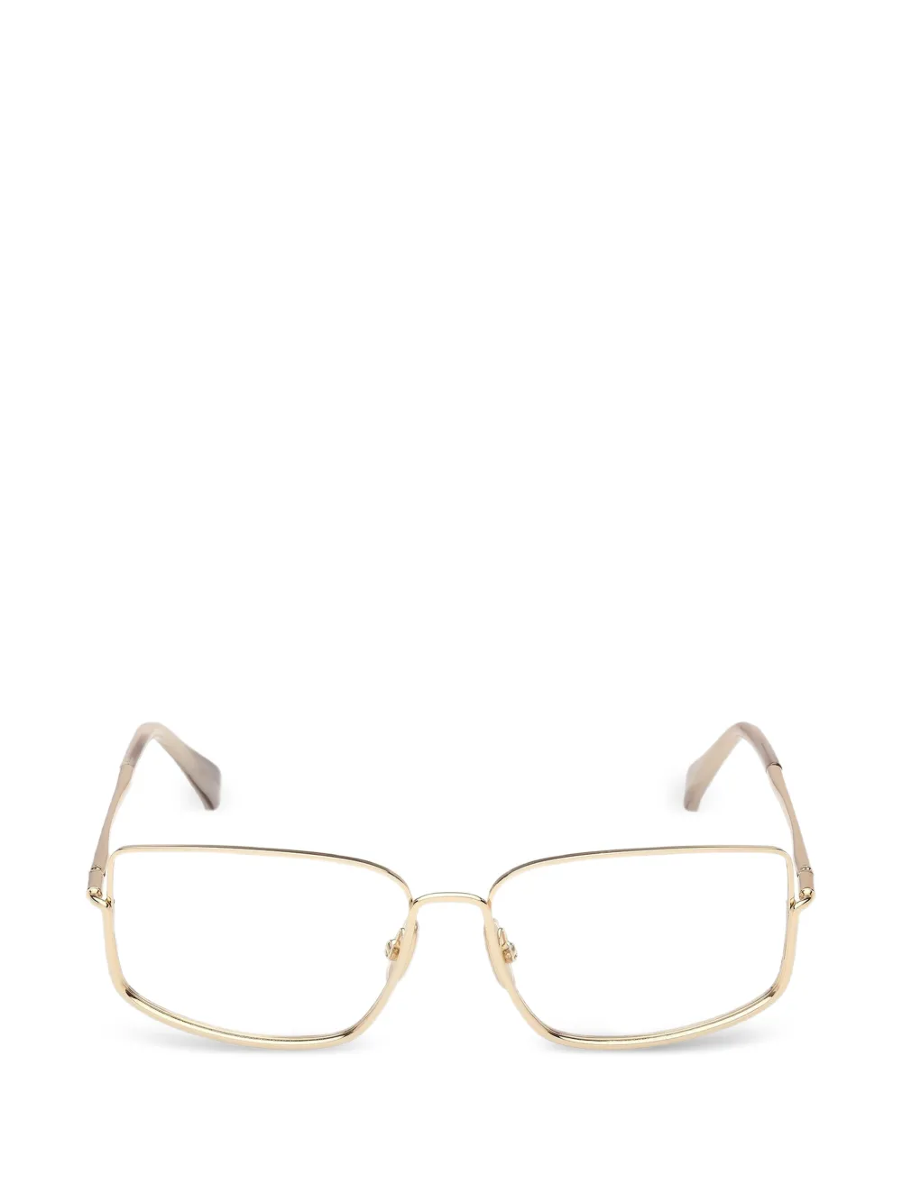 Max Mara Eyewear rectangle metal glasses - Oro