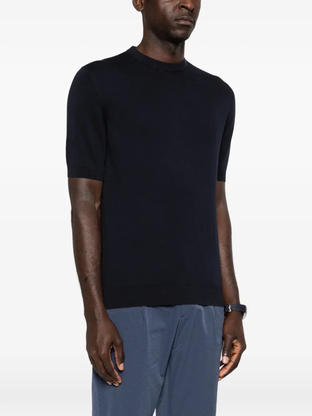 Fedeli T-shirt met ronde hals Blauw