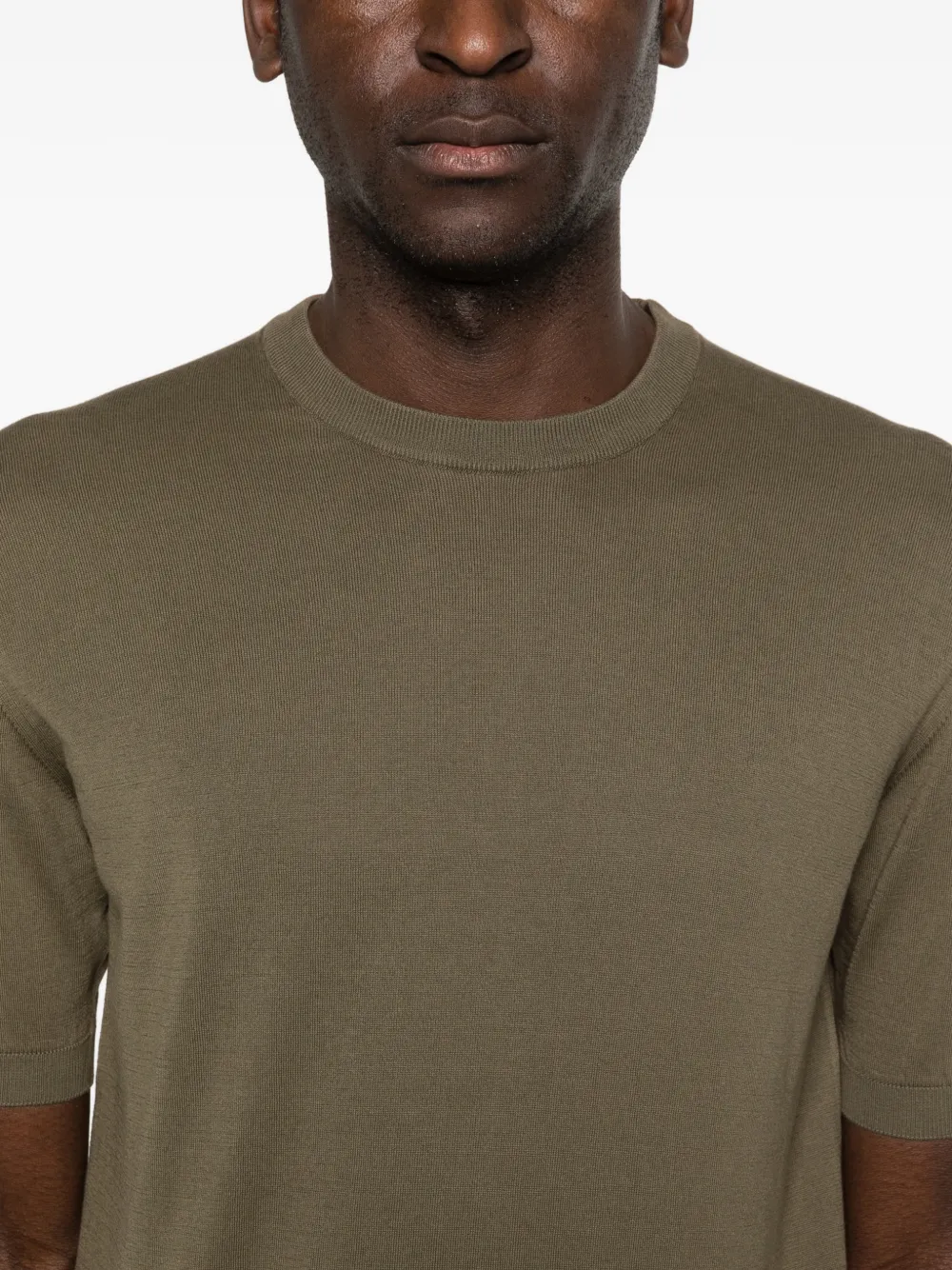 Fedeli T-shirt met ronde hals Groen