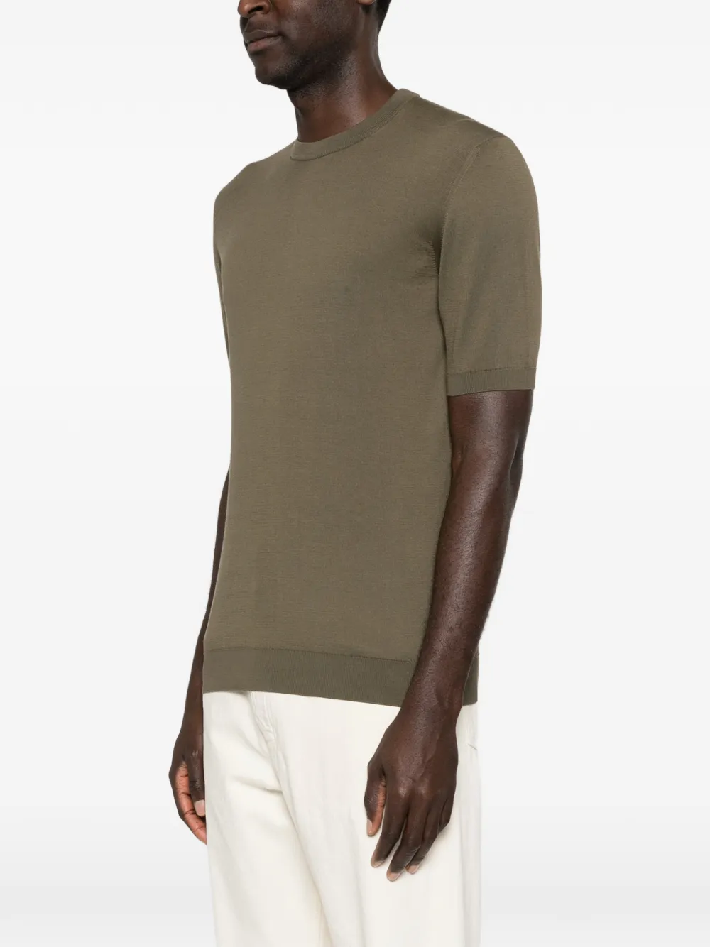 Fedeli T-shirt met ronde hals Groen