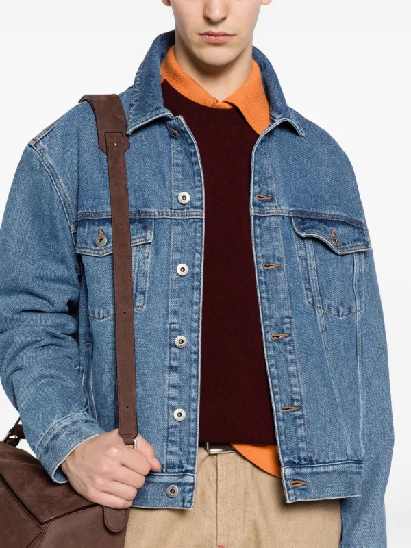 LOEWE Button Flap Pocket Jacket | Blue | FARFETCH