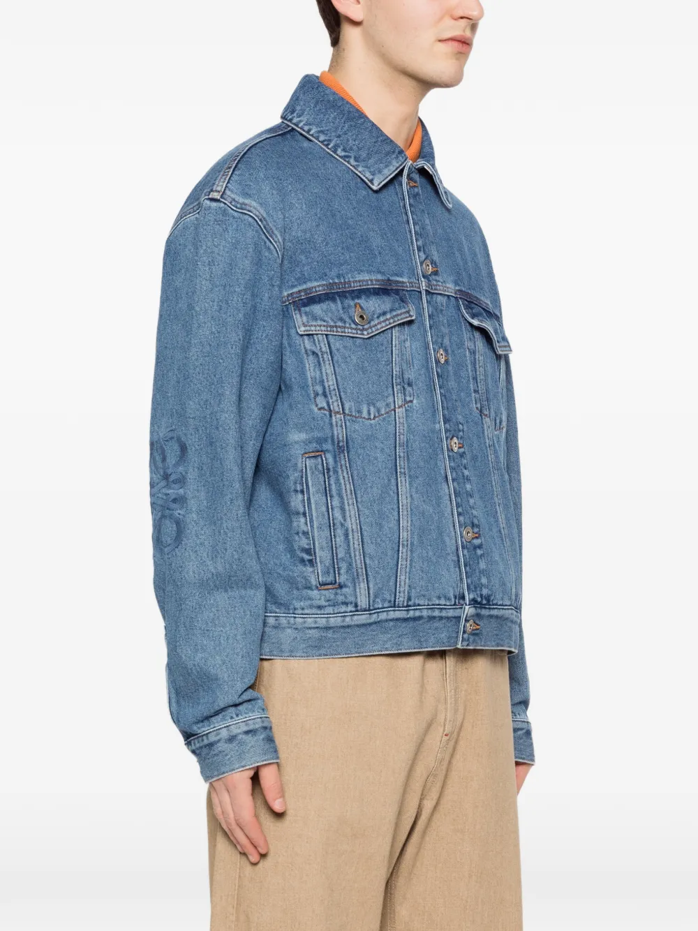 Loewe Button Flap Pocket Jacket - Blue 