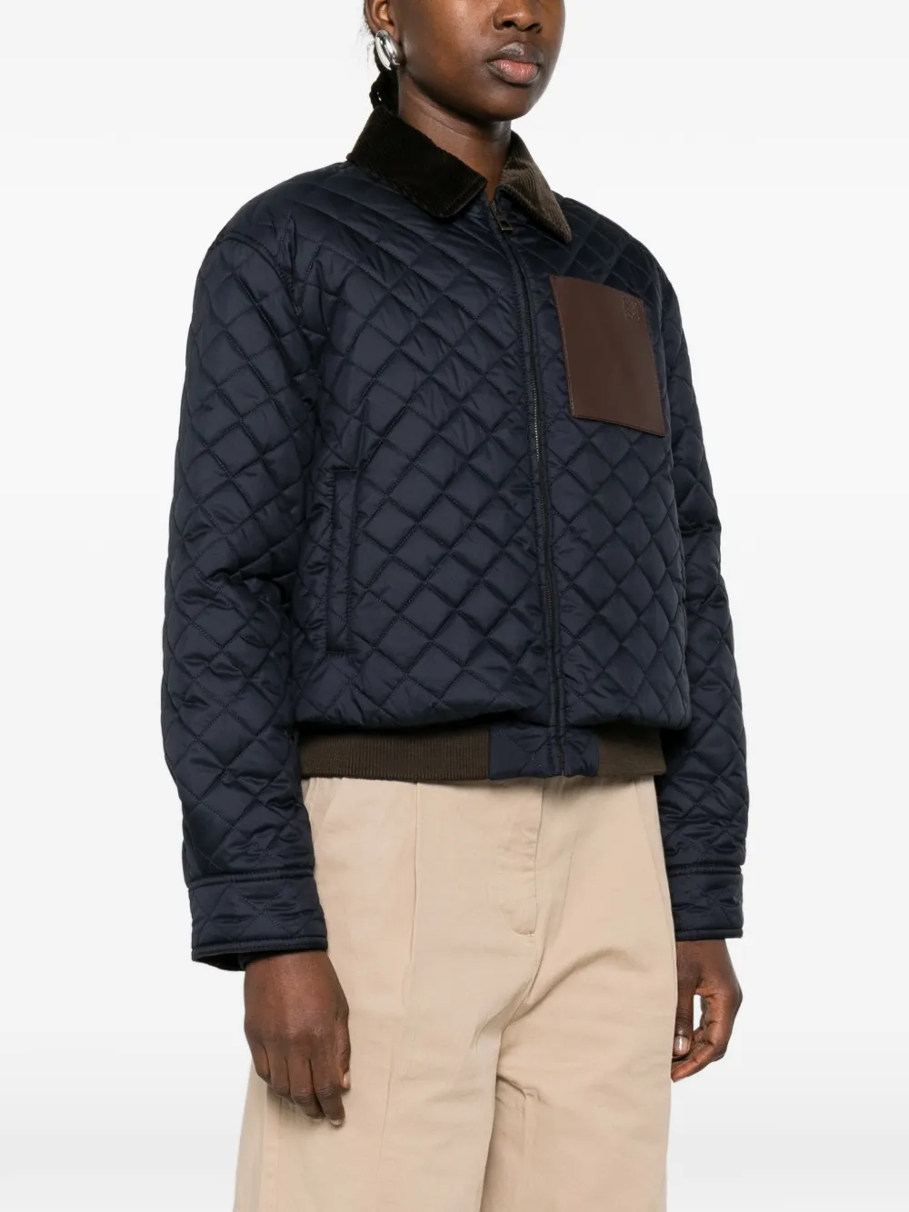  Loewe Quilted Jacket - Blue 