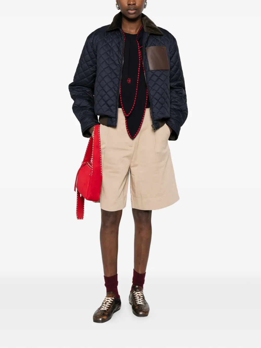  Loewe Quilted Jacket - Blue 