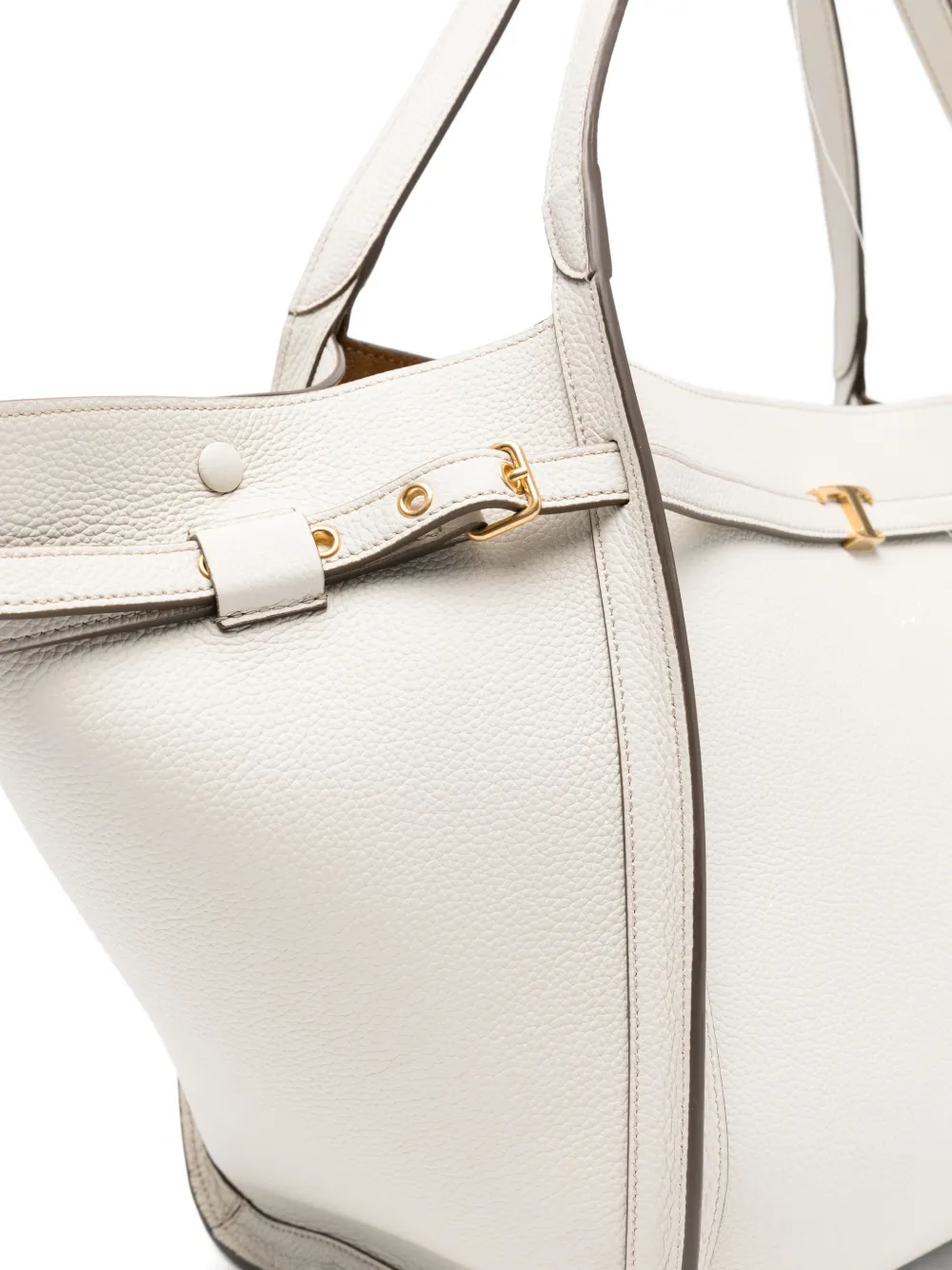 Tod's Leren shopper met gesp Wit