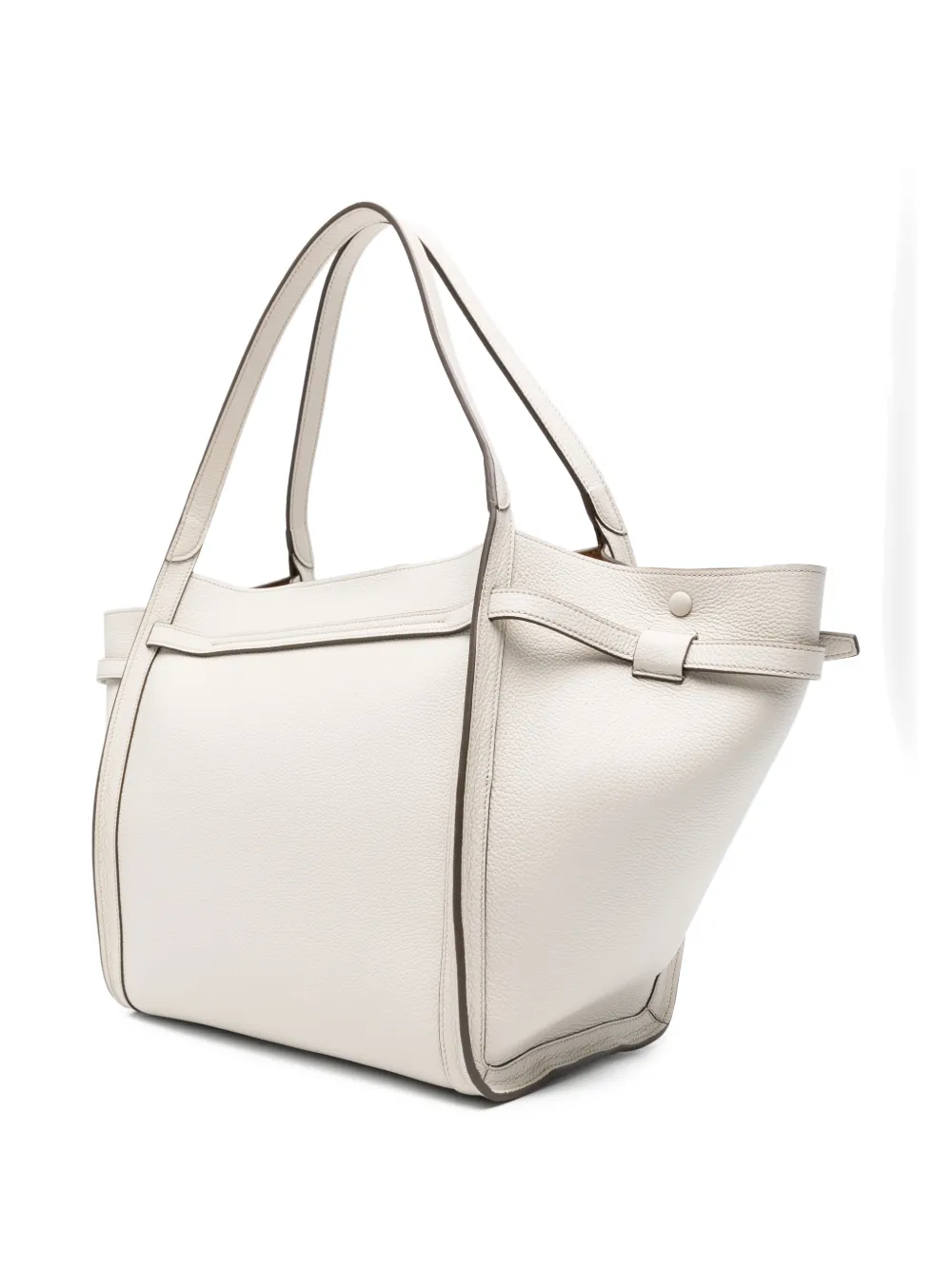  Tod's Leather Buckle Tote Bag - White 
