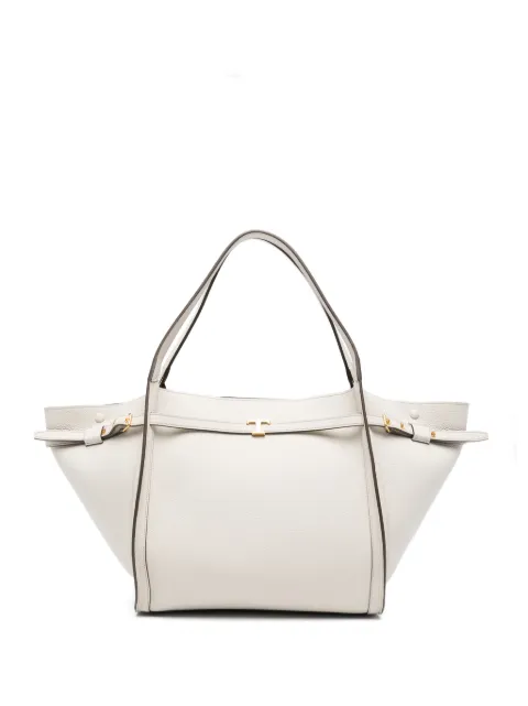 Tod's leather buckle tote bag