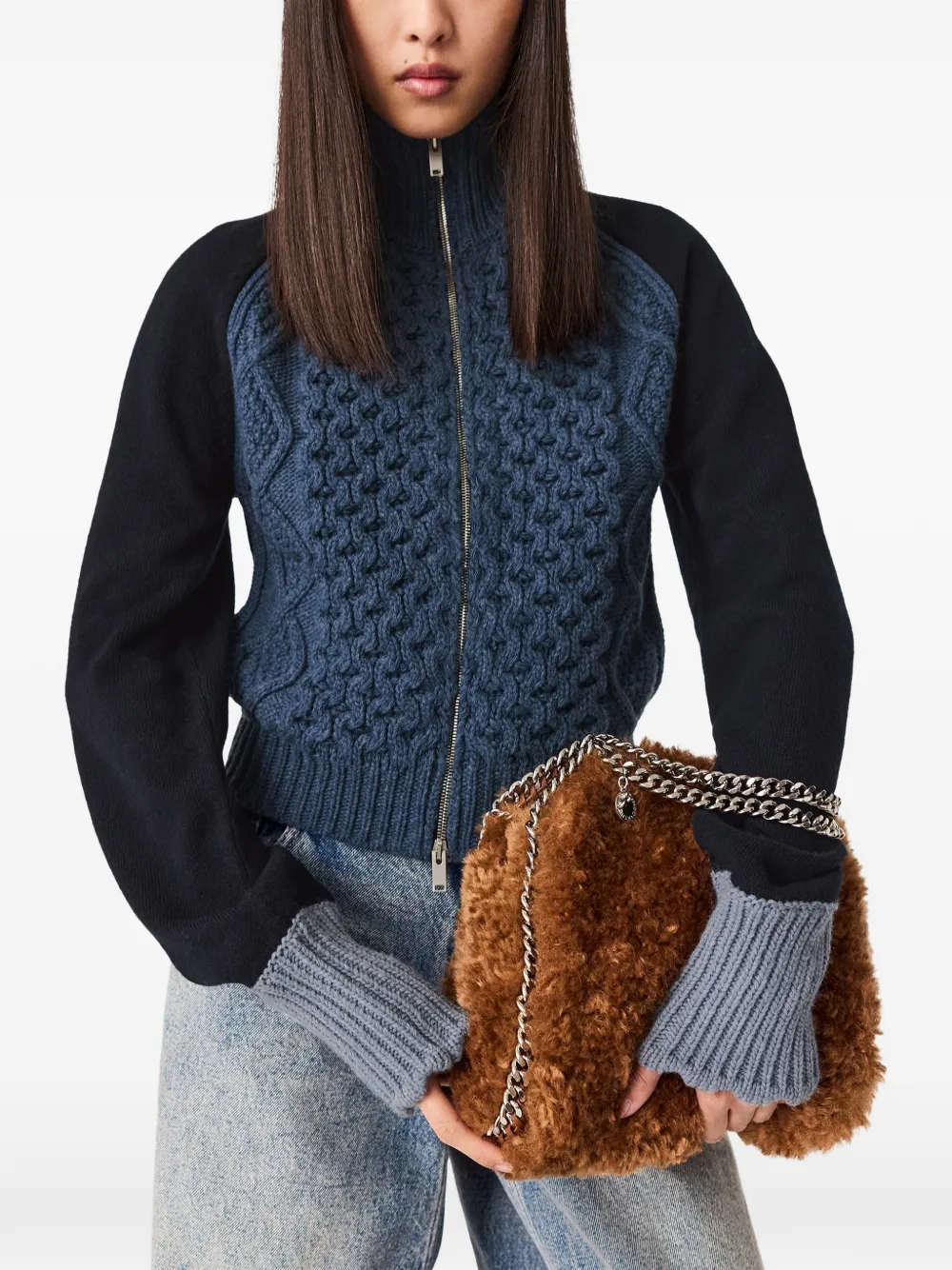  Stella Mccartney Cable-knit Cardigan - Blue 