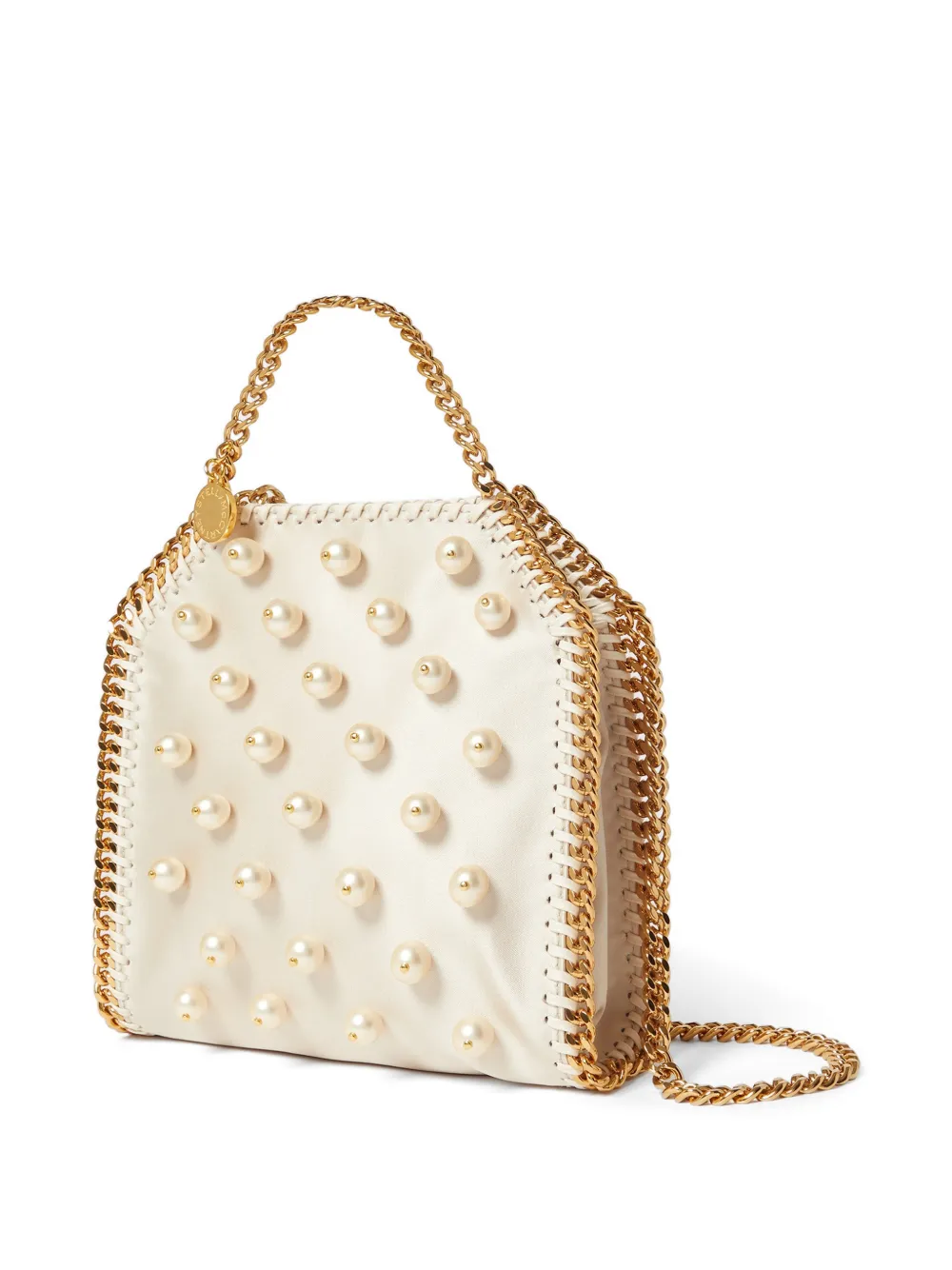 Stella McCartney Shopper verfraaid met parel Beige