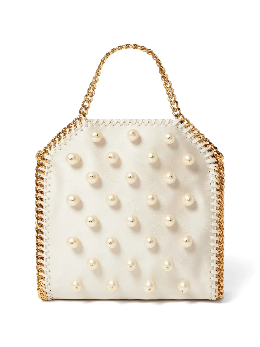 Stella McCartney Shopper verfraaid met parel Beige