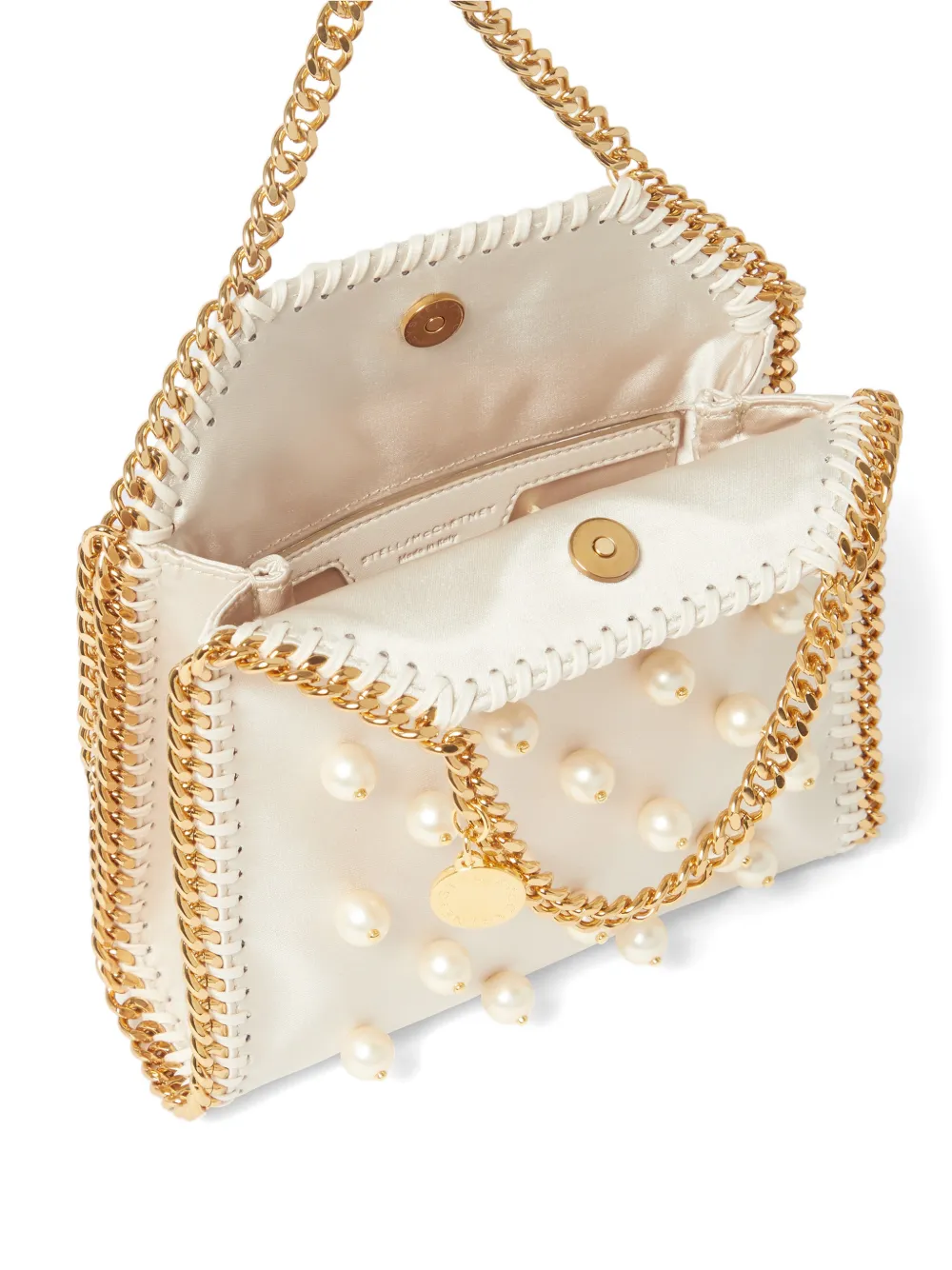 Stella McCartney Shopper verfraaid met parel Beige