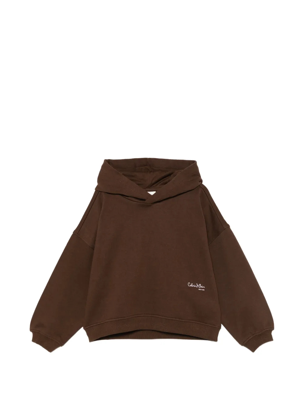 Calvin Klein Kids logo-detail hoodie - Marrone